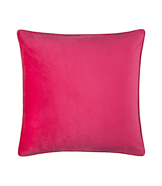 Meridian Hot Pink / Red Velvet Cushion - Just Fabrics