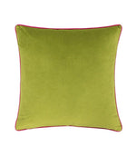 Meridian Lime / Hot Pink Velvet Cushion - Just Fabrics