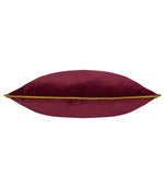 Meridian Maroon / Moss Velvet Cushion - Just Fabrics