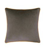 Meridian Mocha / Pumpkin Velvet Cushion - Just Fabrics