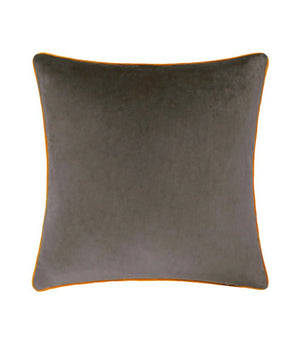 Meridian Mocha / Pumpkin Velvet Cushion