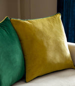 Meridian Moss / Emerald Velvet Cushion - Just Fabrics