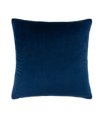 Meridian Navy / Silver Velvet Cushion - Just Fabrics