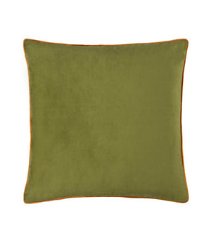 Meridian Olive / Ginger Velvet Cushion