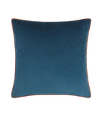 Meridian Petrol / Blush Velvet Cushion - Just Fabrics