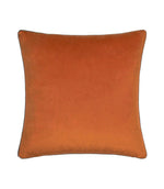 Meridian Pumpkin / Mocha Velvet Cushion - Just Fabrics