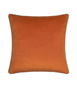 Meridian Pumpkin / Mocha Velvet Cushion
