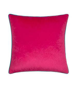 Meridian Raspberry / Teal Velvet Cushion