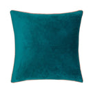 Meridian Teal / Blush Velvet Cushion - Just Fabrics
