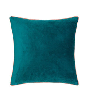 Meridian Teal / Blush Velvet Cushion