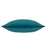 Meridian Teal / Navy Velvet Cushion - Just Fabrics
