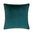 Meridian Teal / Tiger Velvet Cushion - Just Fabrics