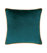 Meridian Teal / Tiger Velvet Cushion - Just Fabrics