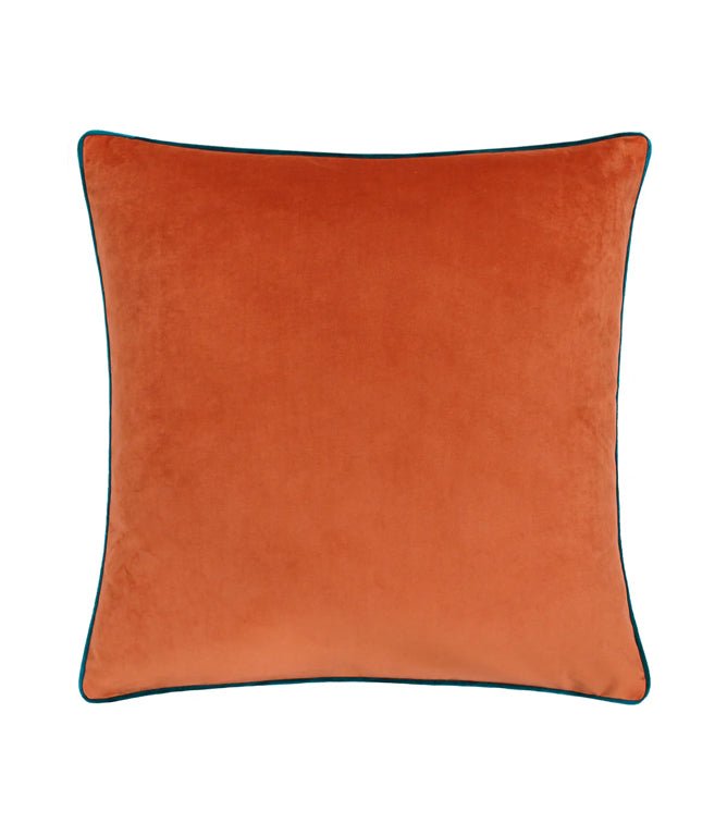 Meridian Tiger / Teal Velvet Cushion - Just Fabrics