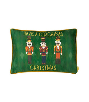 Nutcracker Cracking Christmas Cushion