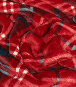 Throws & Wool Throws - Blake Check Fleece Red
