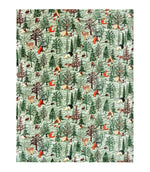 Throws & Wool Throws - Lodge Wood Sherpa Fleece Oak Green