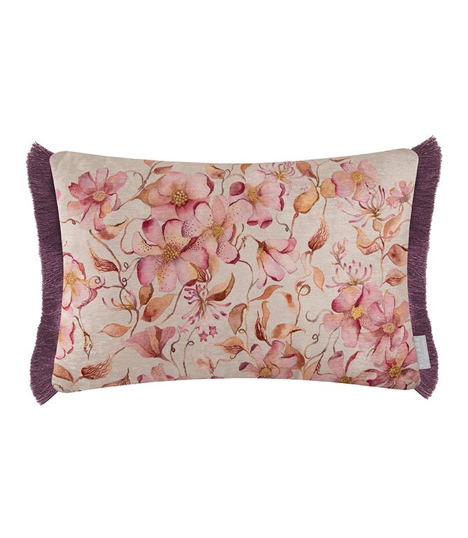 Cushion Covers - Daphne Ruche Fringe Primrose Cushion Cover