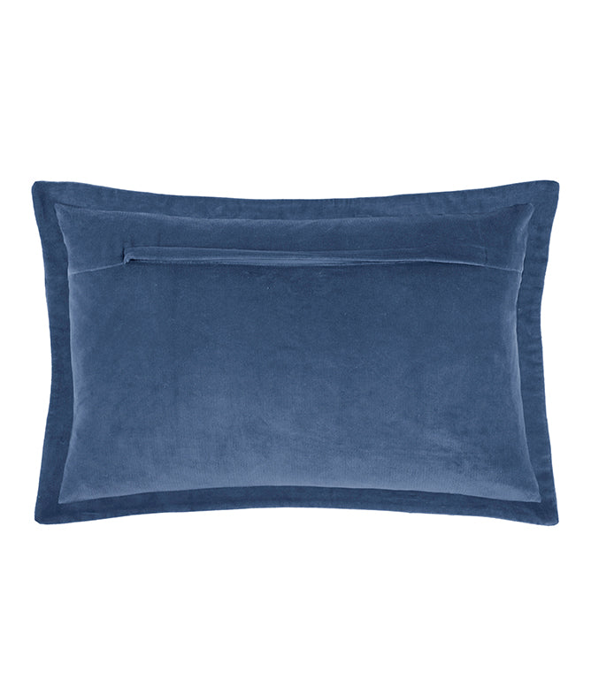Cushion Covers - Durga Bluebell Embroidered Cushion Cover