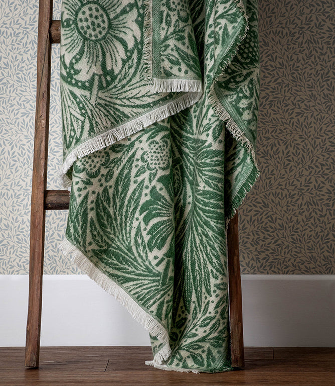 Throws & Wool Throws - Marigold Jacquard Green