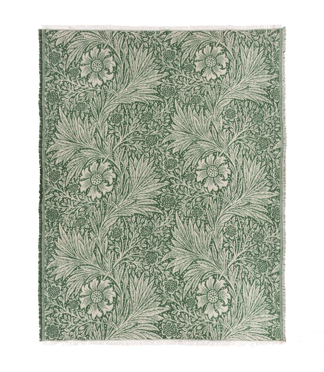 Throws & Wool Throws - Marigold Jacquard Green