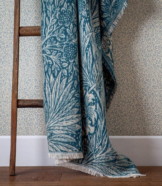 Throws & Wool Throws - Marigold Jacquard Indigo