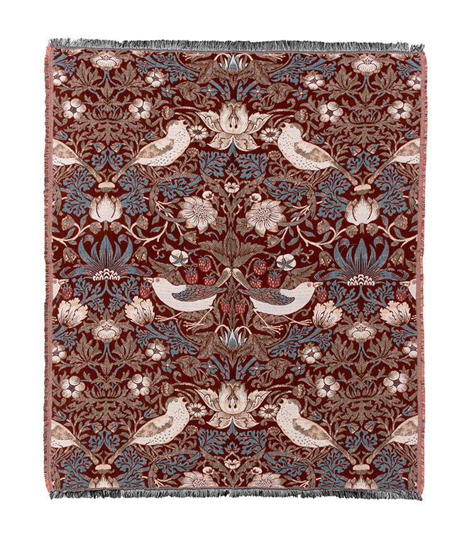 Throws & Wool Throws - Strawberry Thief Jacquard Berry