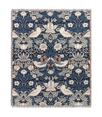 Throws & Wool Throws - Strawberry Thief Jacquard Indigo