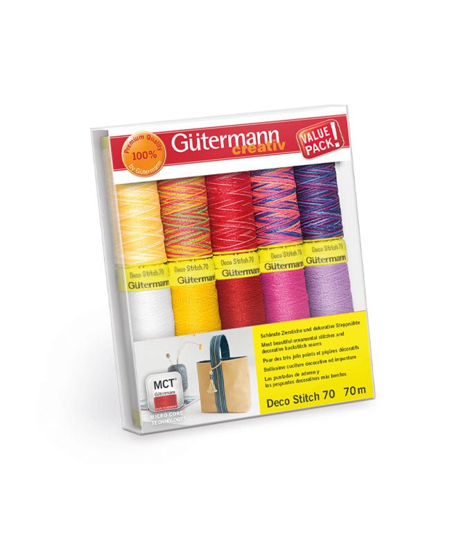Thread Set: Deco Stitch 10 x 70m Colours - Just Fabrics