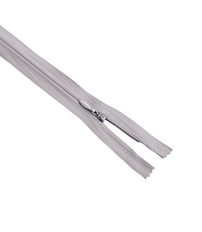 Closed End Invisible Zip Steel Grey - Just Fabrics