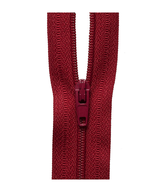 Zips & Fastenings - No.3 Continuous Zip 10m Roll Wine