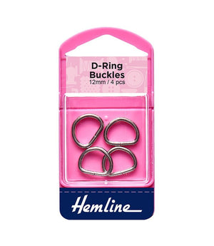 Metal D-Rings 12mm Nickel