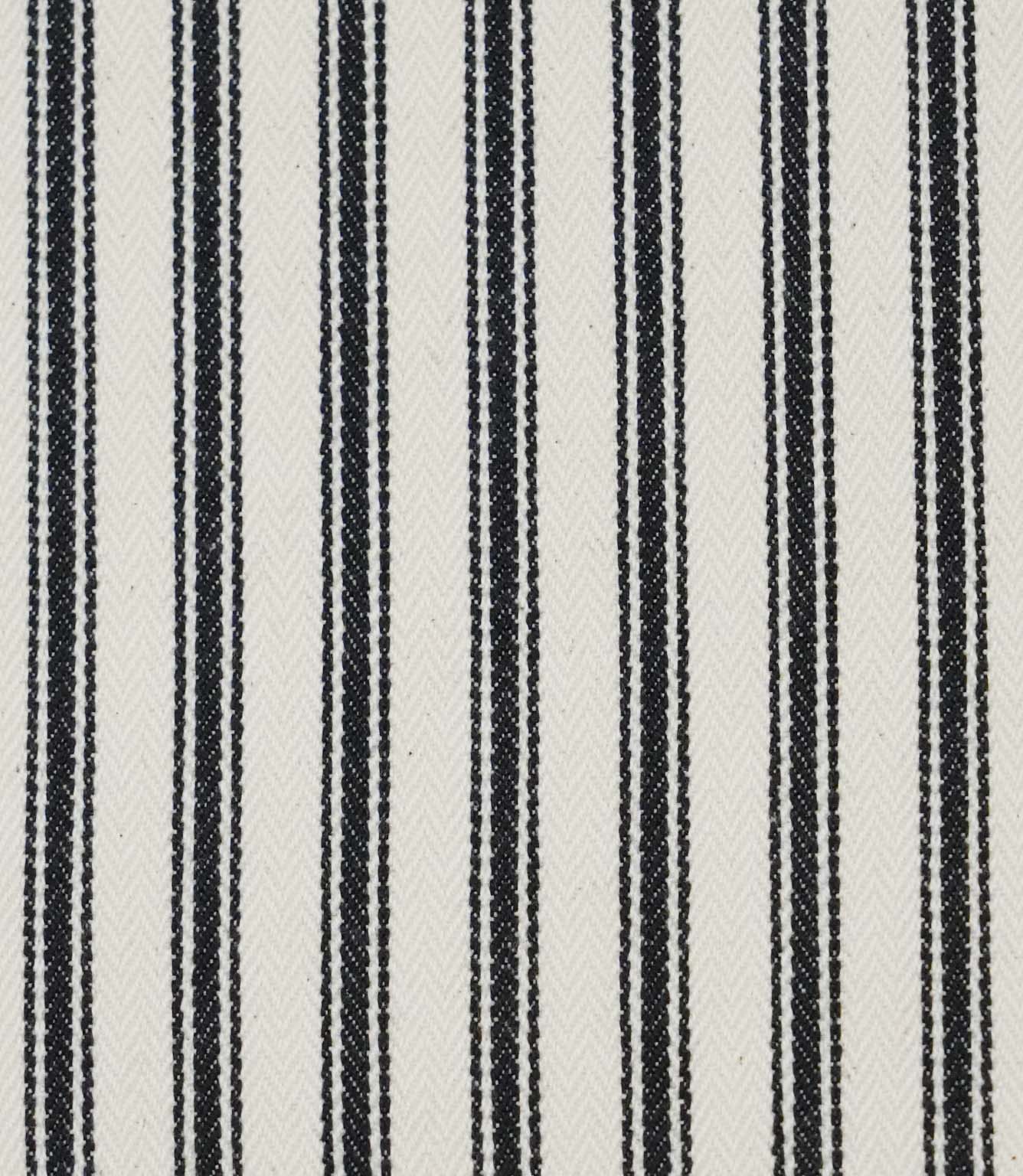 JF Ticking Fabric / Black