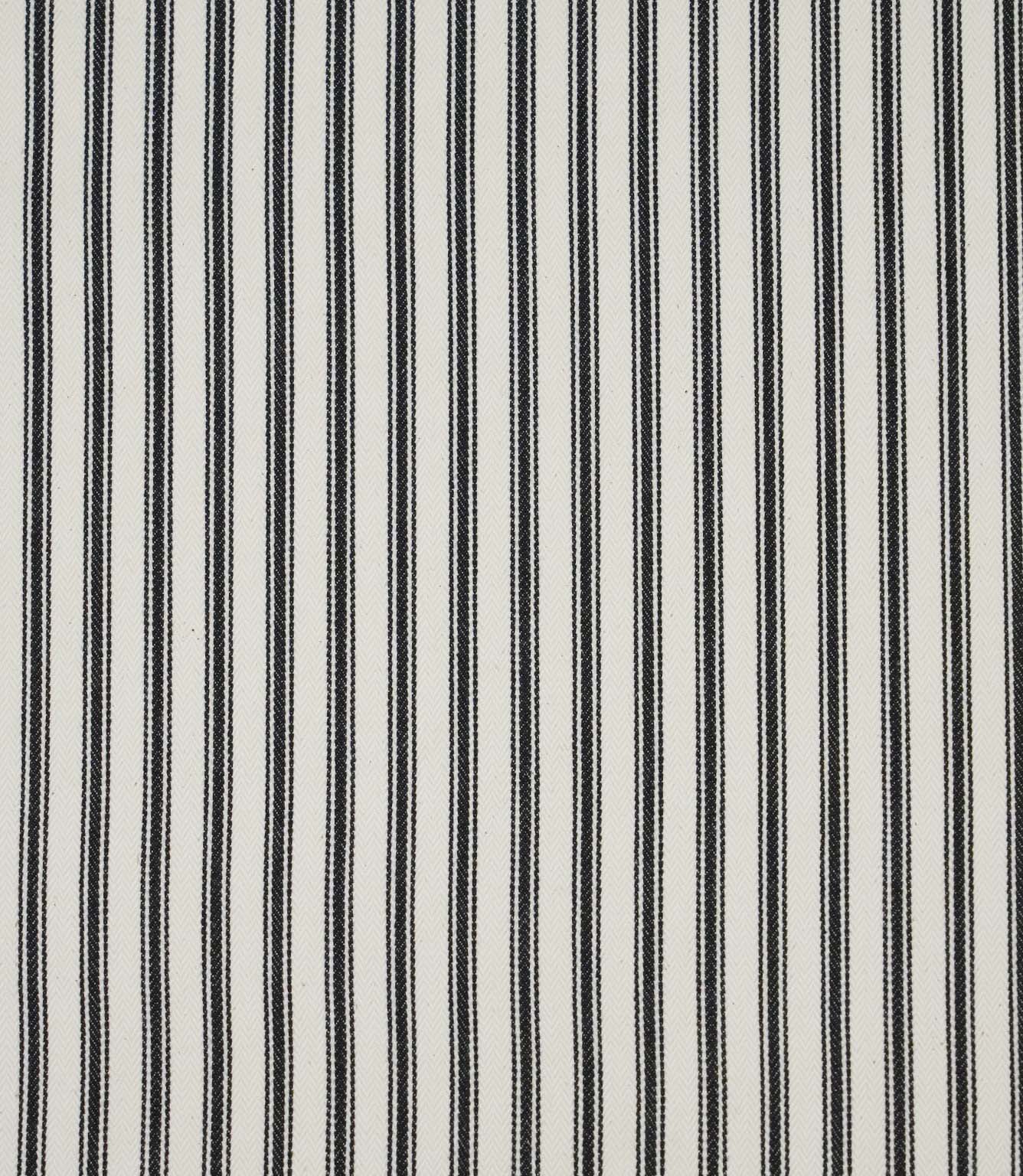 JF Ticking Fabric / Black