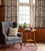 Strawberry Thief Fabric / Chocolate / Slate - Just Fabrics