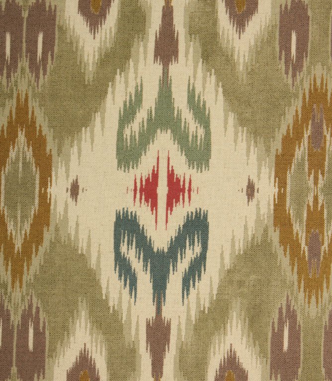 Bibi Ikat Fabric / Matcha - Just Fabrics