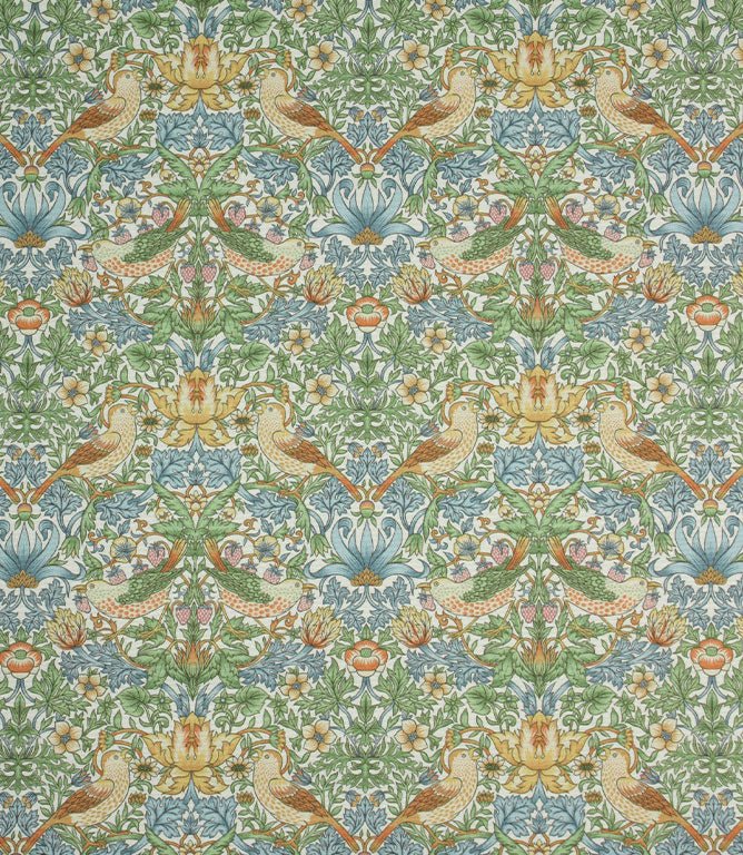 Strawberry Thief Outdoor Fabric / Blanc - Just Fabrics