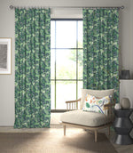 Rumble In The Jungle Fabric / Midnight / Mint Leaf - Just Fabrics