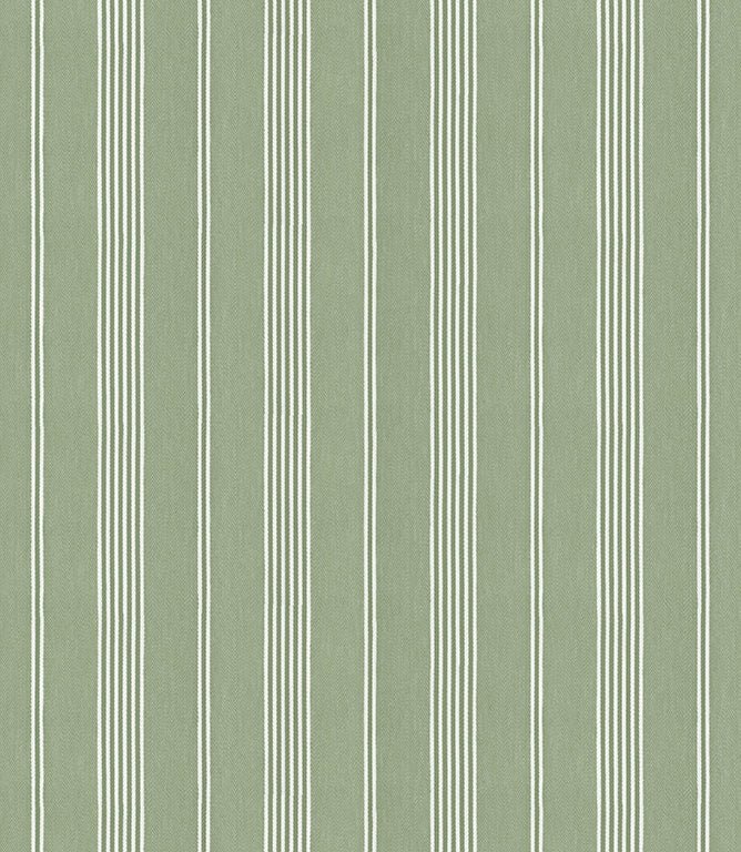 Cheltenham Stripe Fabric / Sage - Just Fabrics