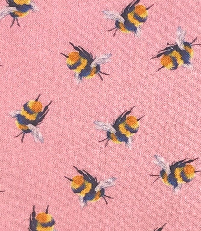 Bumblebee Fabric / Candy Pink - Just Fabrics
