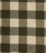 Aldsworth Check Fabric / Khaki - Just Fabrics