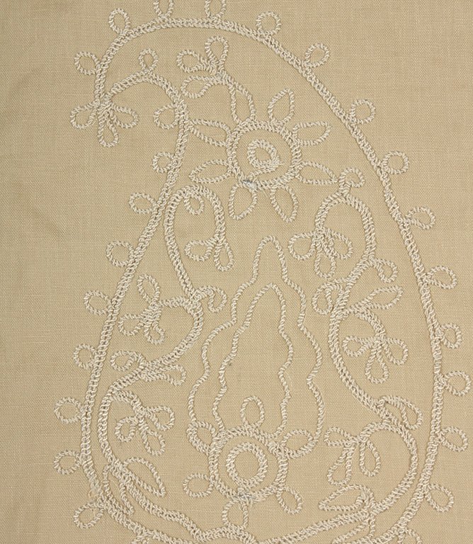 Kashmir Fabric / Stone / Ivory - Just Fabrics