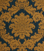 Versailles Damask Fabric / Blue - Just Fabrics
