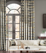 Zeal Fabric / Charcoal / Neutral / Mustard / Onyx - Just Fabrics