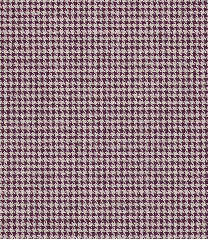 Houndstooth FR Fabric / Mulberry - Just Fabrics