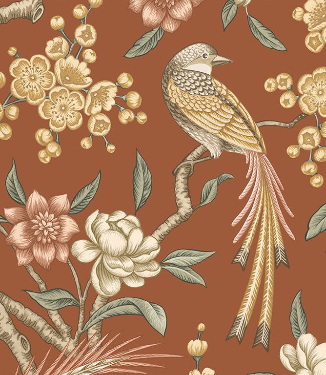 Kanra FR Fabric / Burnt Sienna - Just Fabrics