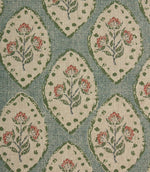 Fleur De Lune Fabric / Indigo - Just Fabrics