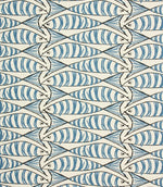 Cornish Sardines Fabric / Indigo - Just Fabrics