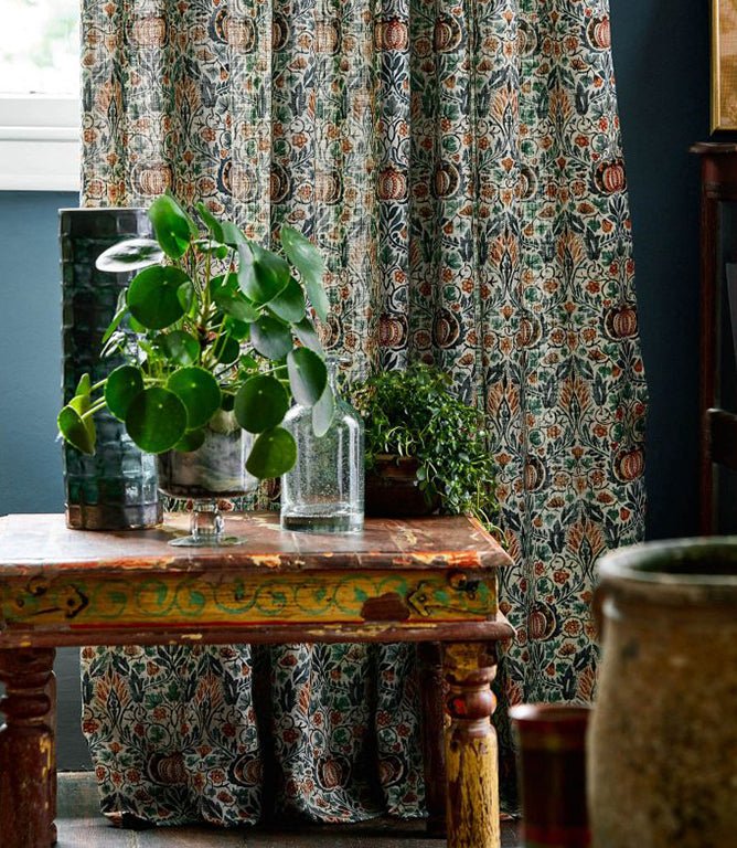 Little Chintz Fabric / Indigo / Carmine - Just Fabrics