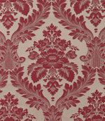 Montacote Damask FR Fabric / Claret - Just Fabrics
